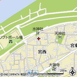 愛知県江南市草井町宮西7周辺の地図