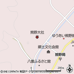熊野大社周辺の地図