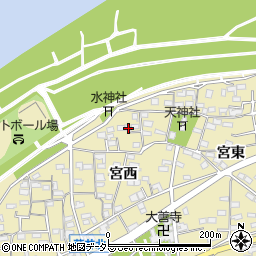 愛知県江南市草井町宮西19周辺の地図