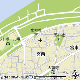 愛知県江南市草井町宮西10周辺の地図