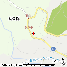 兵庫県養父市大久保13周辺の地図