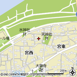 愛知県江南市草井町宮西40周辺の地図