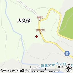 兵庫県養父市大久保113周辺の地図
