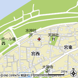 愛知県江南市草井町宮西18周辺の地図
