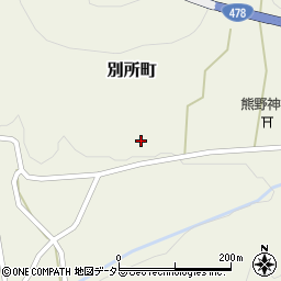 京都府綾部市別所町小丸山周辺の地図