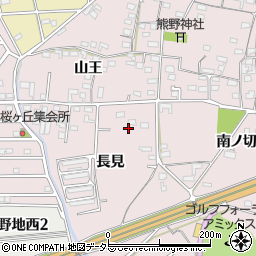 愛知県犬山市塔野地長見周辺の地図