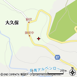 兵庫県養父市大久保27周辺の地図