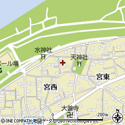 愛知県江南市草井町宮西39周辺の地図