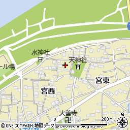 愛知県江南市草井町宮西44周辺の地図