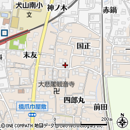 愛知県犬山市橋爪国正29周辺の地図