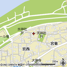 愛知県江南市草井町宮西37周辺の地図