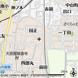 愛知県犬山市橋爪国正1-93周辺の地図