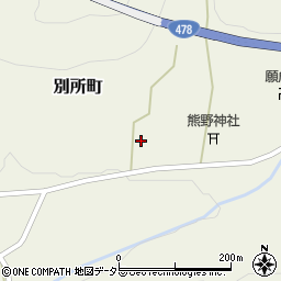京都府綾部市別所町岡ノ段周辺の地図
