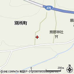 京都府綾部市別所町（岡ノ段）周辺の地図