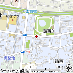 自動車専門学校入口周辺の地図