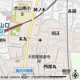 愛知県犬山市橋爪国正35周辺の地図