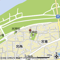 愛知県江南市草井町宮西32周辺の地図