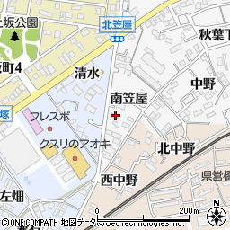 愛知県犬山市犬山南笠屋周辺の地図
