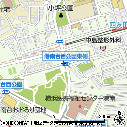 港南台西公園東側周辺の地図