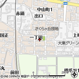 愛知県犬山市橋爪一丁田周辺の地図