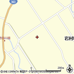 岐阜県恵那市岩村町富田周辺の地図