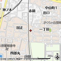 愛知県犬山市橋爪国正8周辺の地図
