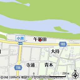 愛知県丹羽郡扶桑町小淵午新田周辺の地図