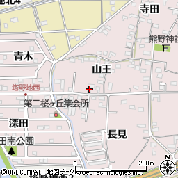 愛知県犬山市塔野地山王52周辺の地図
