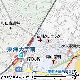 東海大学前駅自転車駐車場周辺の地図