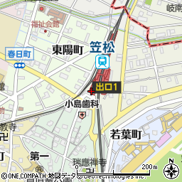 名古屋鉄道株式会社　笠松駅周辺の地図