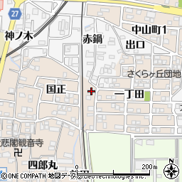 愛知県犬山市橋爪国正52周辺の地図