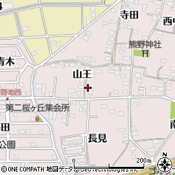 愛知県犬山市塔野地山王33周辺の地図
