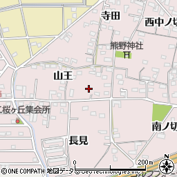 愛知県犬山市塔野地山王24周辺の地図