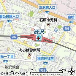 横浜銀行小田急渋沢駅 ＡＴＭ周辺の地図