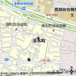 神奈川県秦野市清水町周辺の地図