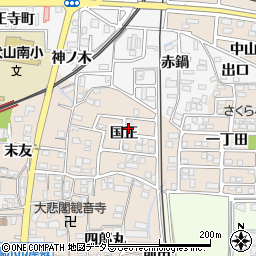 愛知県犬山市橋爪国正1-77周辺の地図