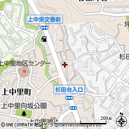 神奈川県横浜市磯子区上中里町340周辺の地図