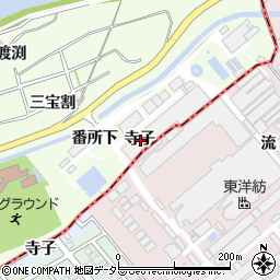 愛知県丹羽郡扶桑町山那寺子周辺の地図