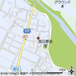 岐阜県瑞穂市宝江周辺の地図