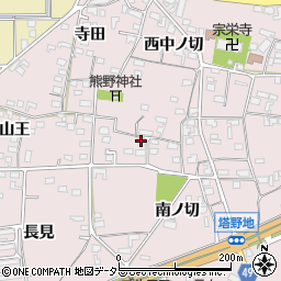 愛知県犬山市塔野地南ノ切72周辺の地図
