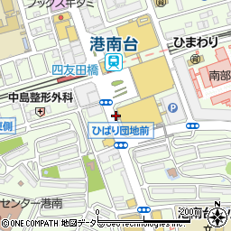 横浜市営駐輪場港南台駅周辺の地図