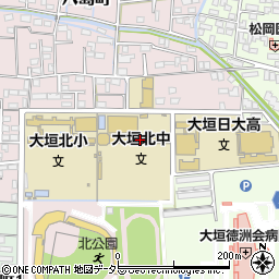 大垣市立北中学校周辺の地図