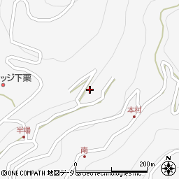 長野県飯田市上村下栗1264周辺の地図