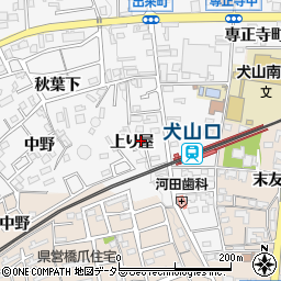 愛知県犬山市犬山上り屋周辺の地図