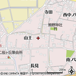 愛知県犬山市塔野地山王21周辺の地図