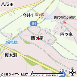 愛知県犬山市今井四ツ家周辺の地図