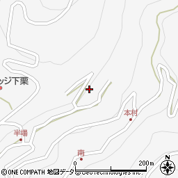 長野県飯田市上村下栗1258周辺の地図
