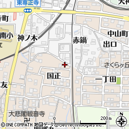 愛知県犬山市橋爪国正1-41周辺の地図