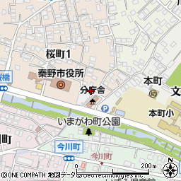 神奈川県秦野市桜町1丁目2周辺の地図