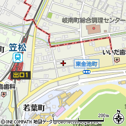 岐阜県羽島郡笠松町西金池町86周辺の地図